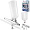 PointZero Dual Action Gravity-Feed 20cc and 40cc Airbrush Set with 3 Nozzle sets (0.2, 0.3, & 0.5mm Needles Fluid Tips and Air Caps)